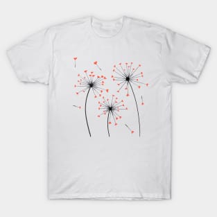 Love heart dandelion T-Shirt